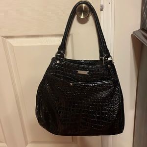 Cole Haan Croc Embossed Patent Leather Bag